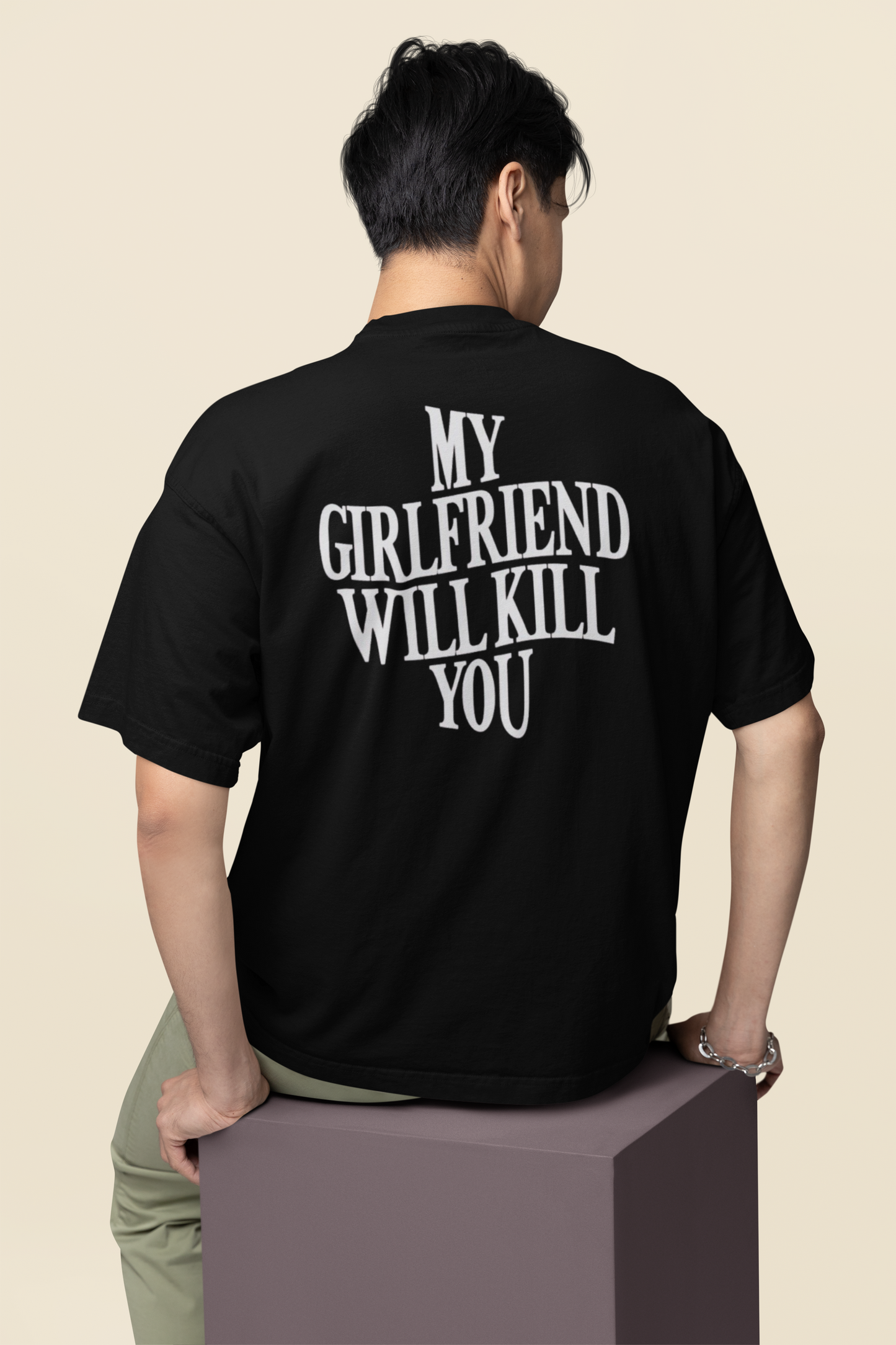 Black - "My Girlfriend Will Kill You" Tee